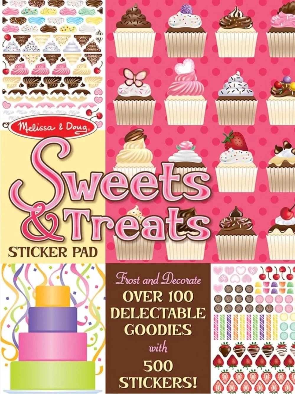 Melissa & Doug Sweets Treats Sticker Pad NEW Decorate 100 Treats W 500 stickers